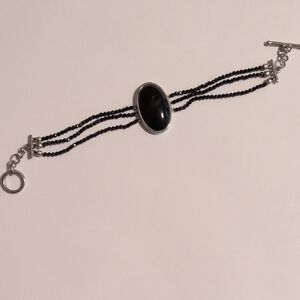 316 Stainless Steel Elegant Black‎ and Silver Bracelet